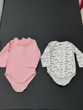 Lot MAYORAL Monica & Andy Long Sleeve Onesie Black White Baby Girl 12 18 Month
